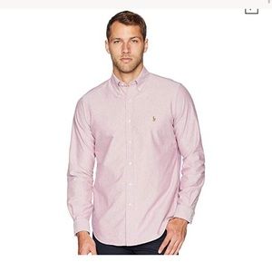 Ralph Lauren Oxford Button Up Pink/Red, Size XL
